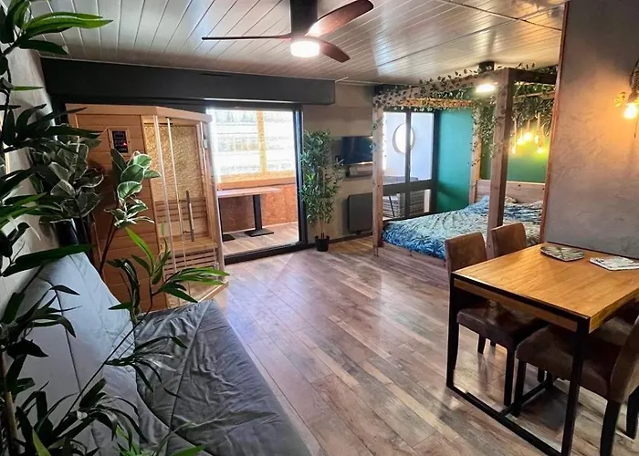 Oasis Tropical Sauna Privé Vue Mer&plage à 100m Apartamento